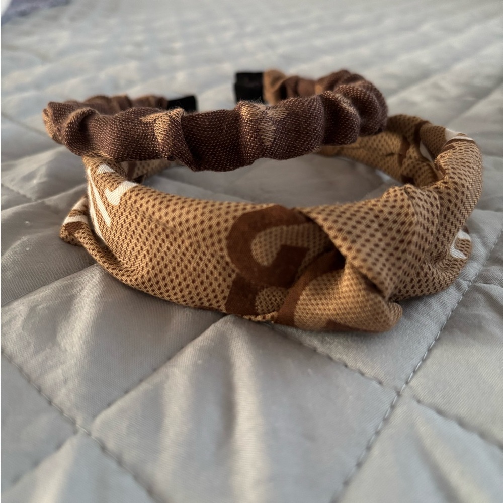 Tinsley Allison Designs The Valentina Crinkle Headband in Brown - Picture 3 of 3